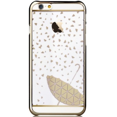 Apple iPhone 6S elegants Devia Fun dzidrs (caurspīdīgs) zelta plastmasas apvalks / Vacins.lv