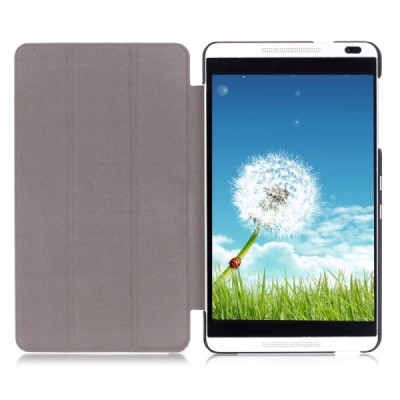 Huawei MediaPad M1 8" atverčiamas juodas odinis dėklas - knygutė / Priedai.lt