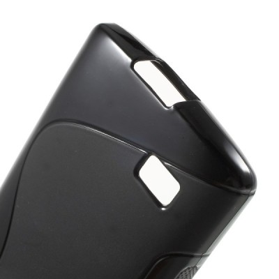 LG Leon G4 LTE (H340, H320) cieta silikona (TPU) melns apvalks / vacins.lv