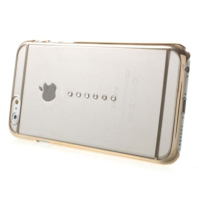 Apple iPhone 6S elegants X-Fitted Crystal Waterdrop Swarovski dzidrs (caurspīdīgs) zelta plastmasas apvalks ar kristāliem / Vaci