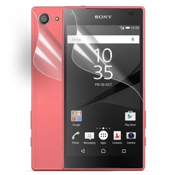 „Calans“ apsauginės ekrano ir nugarėlės plėvelės - skaidrios (Xperia Z5 Compact)