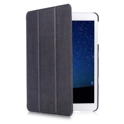 Samsung Galaxy Tab S2 9,7 (T815, T810) atverčiamas juodas odinis dėklas - knygutė (sulankstomas) / Priedai.lt