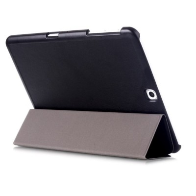 Samsung Galaxy Tab S2 9,7 (T815, T810) atverčiamas juodas odinis dėklas - knygutė (sulankstomas) / Priedai.lt