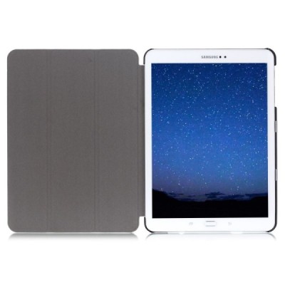 Samsung Galaxy Tab S2 9,7 (T815, T810) atverčiamas juodas odinis dėklas - knygutė (sulankstomas) / Priedai.lt
