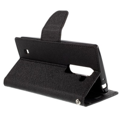 LG G4c (H525) Mercury juodas atverčiamas dėklas - piniginė / Priedai.lt