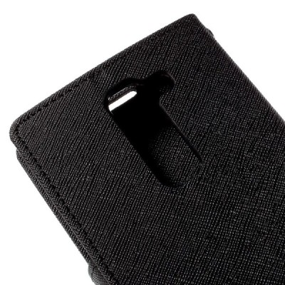 LG G4c (H525) Mercury juodas atverčiamas dėklas - piniginė / Priedai.lt