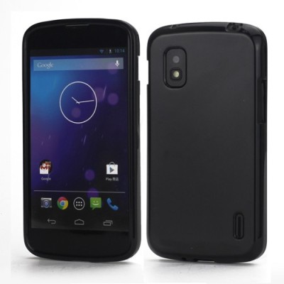 „Jelly Case“ juodas Nexus 4 E960 dėklas (dėkliukas) / Priedai.lt