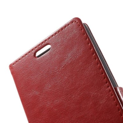 LG G Flex 2 H955 atvēramais ādas sarkans maciņš (maks) / Vacins.lv