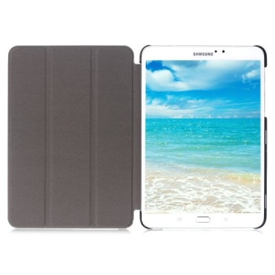 Samsung Galaxy Tab S2 8.0 (T715, T710) atverčiamas juodas odinis dėklas - knygutė (sulankstomas) / Priedai.lt