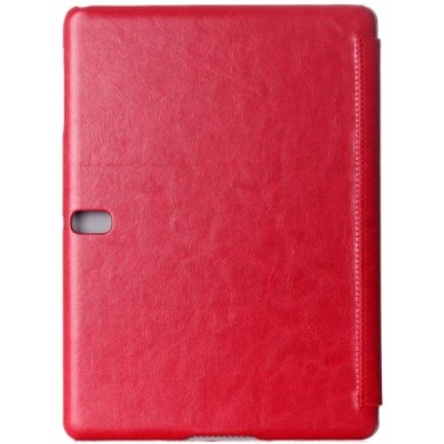 Samsung Galaxy Tab S 10.5 (T805, T800) atverčiamas raudonas odinis dėklas - knygutė / Priedai.lt