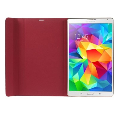 Samsung Galaxy Tab S 8.4 (T705, T700) SMART atverčiamas raudonas odinis dėklas / Priedai.lt