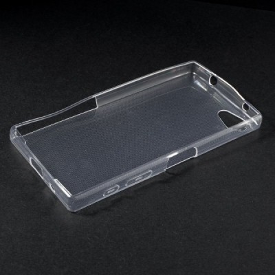 Sony Xperia Z5 Compact skaidrus (permatomas) kieto silikono TPU ploniausias pasaulyje bespalvis dėklas / Priedai.lt