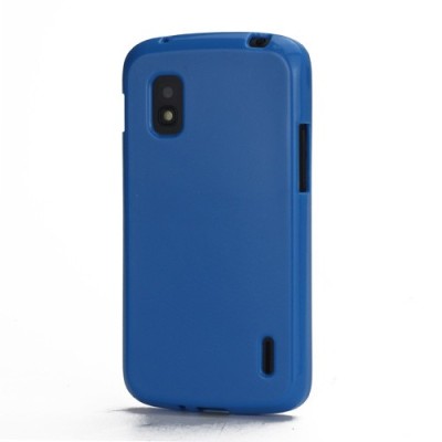 Nexus 4 E960 Jelly Case zils cieta silikona (TPU) futrālis / Vacins.lv