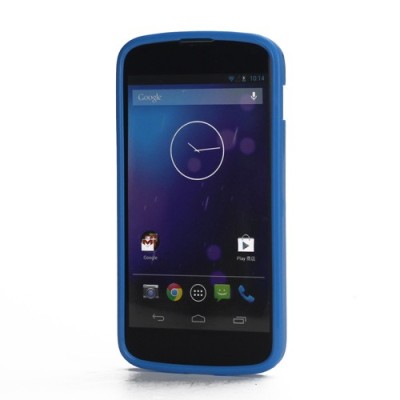 Nexus 4 E960 Jelly Case zils cieta silikona (TPU) futrālis / Vacins.lv