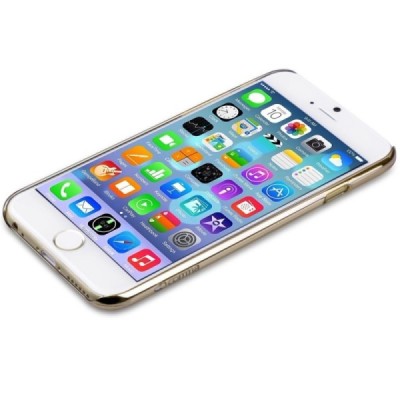Apple iPhone 6S elegants Devia Love&Fun dzidrs (caurspīdīgs) zelta plastmasas apvalks / Vacins.lv