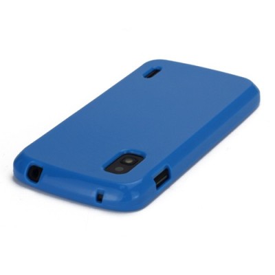 Nexus 4 E960 Jelly Case zils cieta silikona (TPU) futrālis / Vacins.lv