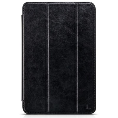 Greznais „HOCO“ Retro sērijas ādas atvērams melns Apple iPad mini 4 (iPad mini 2019) maciņš / Vacins.lv