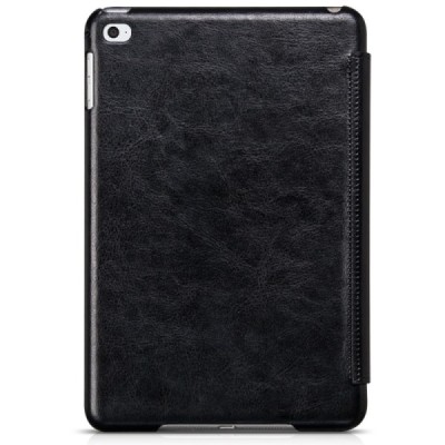 Greznais „HOCO“ Retro sērijas ādas atvērams melns Apple iPad mini 4 (iPad mini 2019) maciņš / Vacins.lv