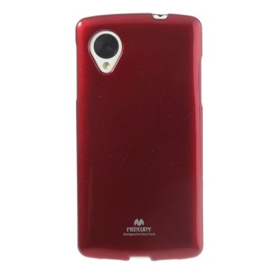 LG Nexus 5 Mercury sarkans cieta silikona (TPU) apvalks / vacins.lv