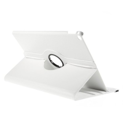 Apple iPad Pro 12.9" atvēramais balts ādas maciņš, grozās 360° grādu apjomā / Vacins.lv