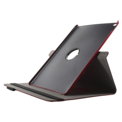 Apple iPad Pro 12.9" atvēramais sarkans teksturēts maciņš, grozās 360° grādu apjomā / Vacins.lv
