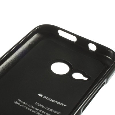 HTC One mini 2 (m8 mini) juodas Mercury kieto silikono (TPU) dėklas / Priedai.lt