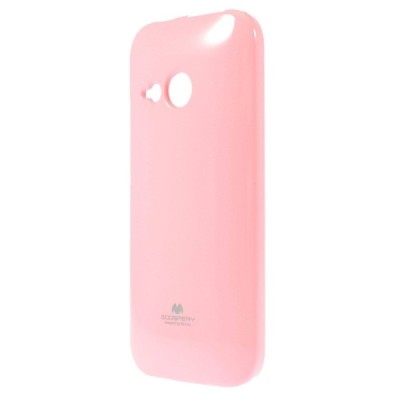 HTC One mini 2 (m8 mini) Mercury gaiši rozs cieta silikona (TPU) apvalks / vacins.lv