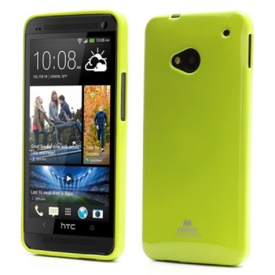 HTC One M7 Mercury zaļš cieta silikona (TPU) apvalks / Vacins.lv