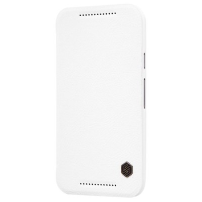 Greznais „Nillkin“ Qin sērijas ādas atvērams balts Motorola Moto G 3rd (3 Gen) maciņš / Vacins.lv
