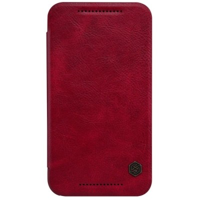 Prabangus „Nillkin“ Qin serijos raudonas odinis atverčiamas Motorola Moto G 3 kartos (Gen 3) dėklas / Priedai.lt