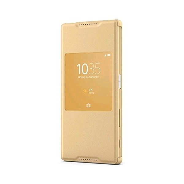 „Sony“ Style Cover Window atverčiamas dėklas - auksinis (Xperia Z5)