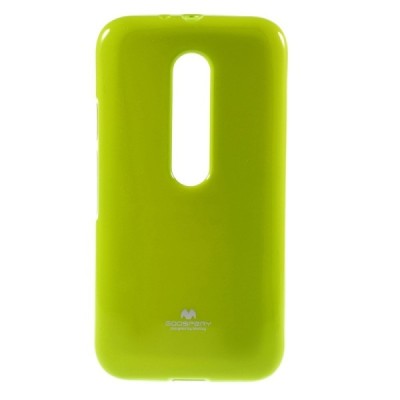 Motorola Moto G 3 kartos (Gen 3) žalias Mercury kieto silikono (TPU) dėklas / Priedai.lt