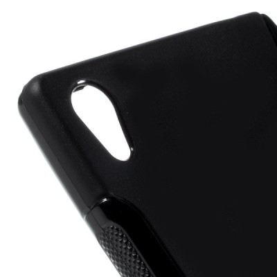 Sony Xperia Z5 kieto silikono TPU juodas dėklas - nugarėlė / Priedai.lt