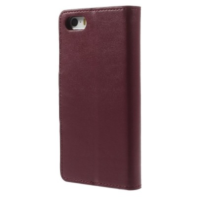 Mercury Sonata Apple iPhone 5S atvērams bordo ādas maciņš / Vacins.lv