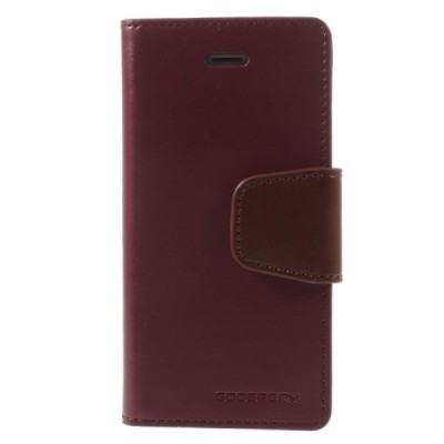 Mercury Sonata Apple iPhone 5S atvērams bordo ādas maciņš / Vacins.lv