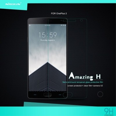 OnePlus 2 (Two) Nillkin 9H Tempered Glass ekrāna aizsargstikls / Vacins.lv