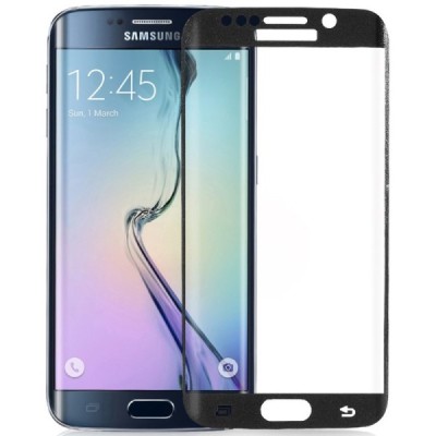 Samsung Galaxy S6 Edge+ Plus (G928) Amorus Tempered Glass melns ekrāna aizsargstikls / Vacins.lv