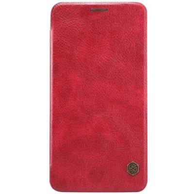 Prabangus „Nillkin“ Qin serijos raudonas odinis atverčiamas Asus Zenfone 2 5.5 (ZE550ML, ZE551ML) dėklas - knygutė / Priedai.lt