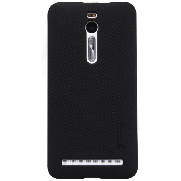 „Nillkin“ Frosted Shield dėklas - juodas + apsauginė ekrano plėvelė (Zenfone 2 5.5)