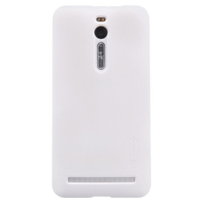Asus Zenfone 2 5.5 (ZE550ML, ZE551ML) Nillkin Frosted Shield baltas plastikinis dėklas + apsauginė ekrano plėvelė / Priedai.lt