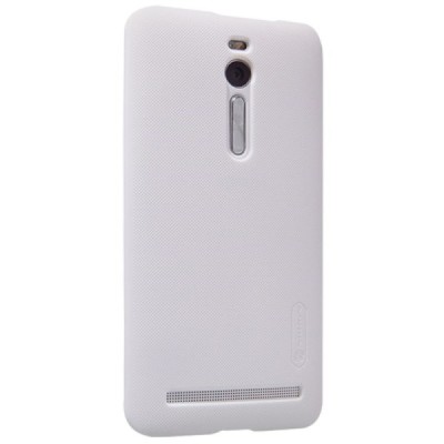 Asus Zenfone 2 5.5 (ZE550ML, ZE551ML) Nillkin Frosted Shield baltas plastikinis dėklas + apsauginė ekrano plėvelė / Priedai.lt
