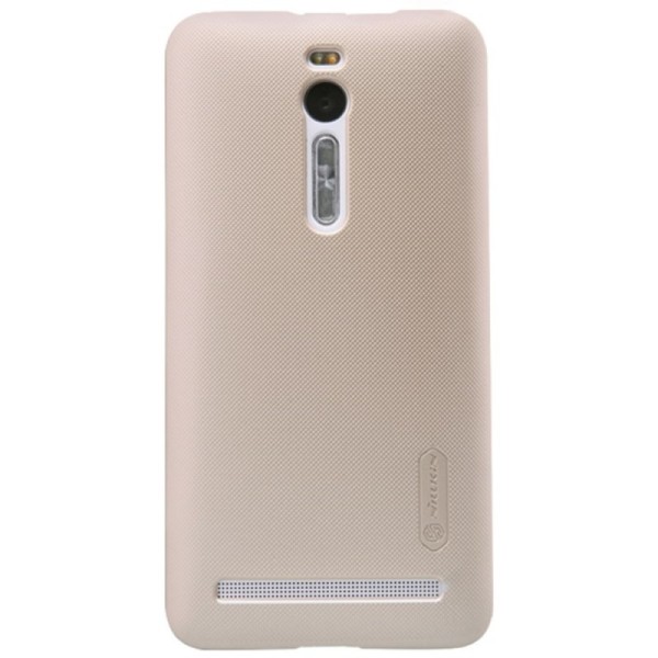 „Nillkin“ Frosted Shield dėklas - auksinis + apsauginė ekrano plėvelė (Zenfone 2 5.5)