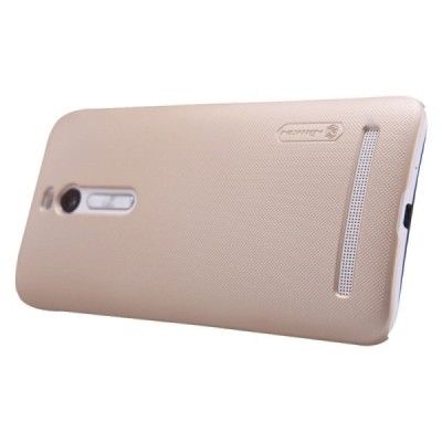 Asus Zenfone 2 5.5 (ZE550ML, ZE551ML) Nillkin Frosted Shield auksinis plastikinis dėklas + apsauginė ekrano plėvelė / Priedai.lt