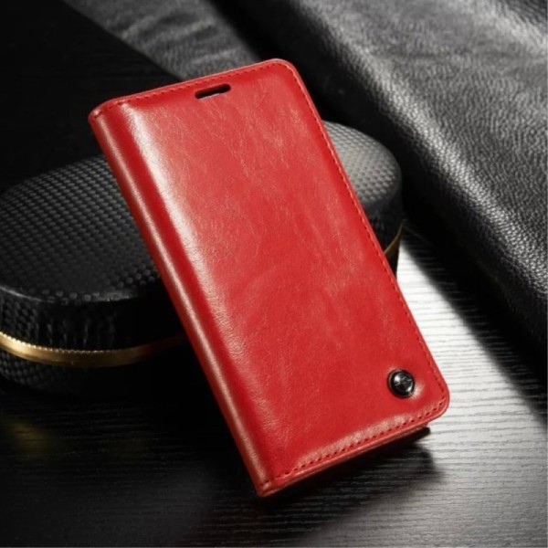 „CaseMe“ solīds atvēramais ādas maciņš - sarkans (Galaxy S5 mini)