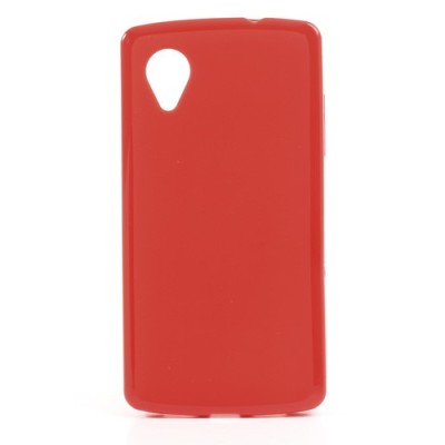 LG Nexus 5 E980 Jelly Case sarkans cieta silikona (TPU) futrālis / Vacins.lv