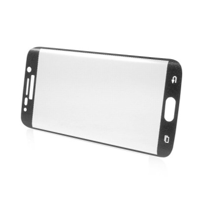 Samsung Galaxy S6 Edge (G925) Amorus Tempered Glass melns ekrāna aizsargstikls / Vacins.lv