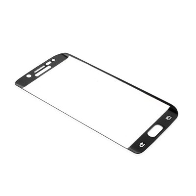Samsung Galaxy S6 Edge (G925) Amorus Tempered Glass melns ekrāna aizsargstikls / Vacins.lv