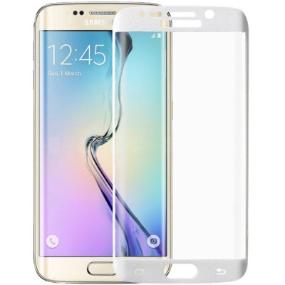 Samsung Galaxy S6 Edge (G925) Amorus Tempered Glass balts ekrāna aizsargstikls / Vacins.lv