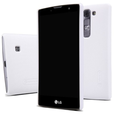 LG G4c (H525) Nillkin Frosted Shield baltas plastikinis dėklas + apsauginė ekrano plėvelė / Priedai.lt
