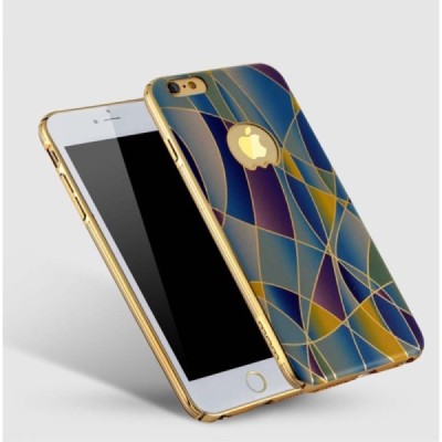 Apple iPhone 6s Plus „JLW“ Color Palette melsvas su auksiniais apvadais elegantiškas plastikinis dėklas / Priedai.lt